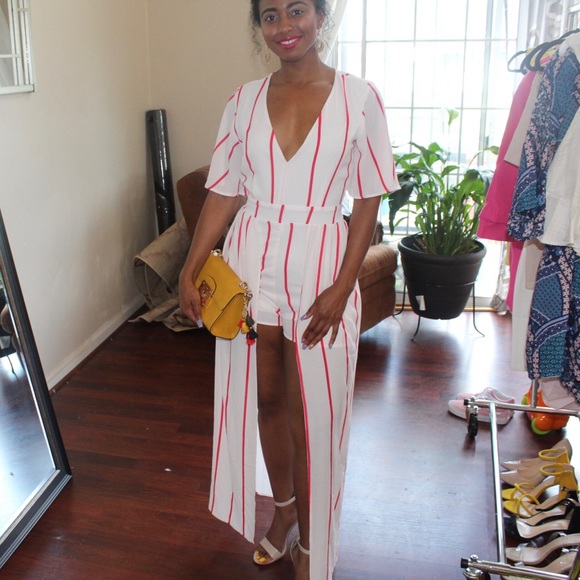 Pants - Striped Romper